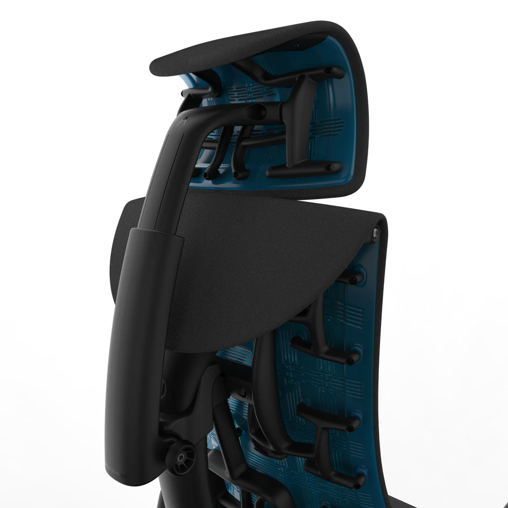 Reposacabezas Atlas para Herman Miller Embody (negro cian gaming)
