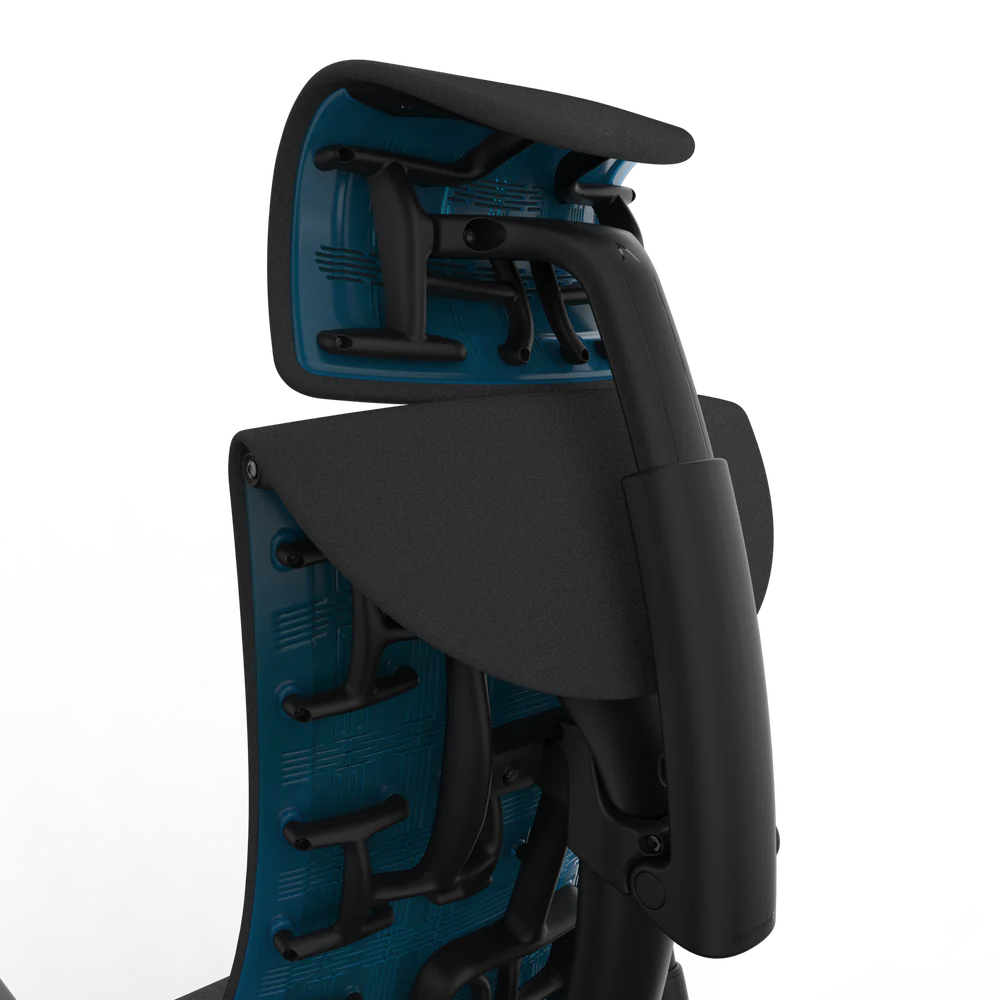 Reposacabezas Atlas para Herman Miller Embody (negro cian gaming)