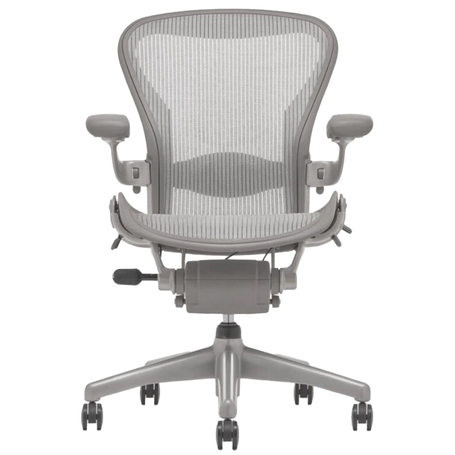 Silla Herman Miller Aeron Classic reacondicionada (titanio)